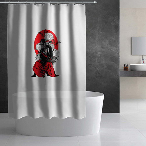 Шторка для ванной Япония / 3D-принт – фото 2