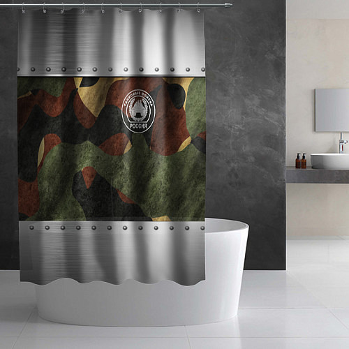 Шторка для ванной Танковые войска РФ / 3D-принт – фото 2