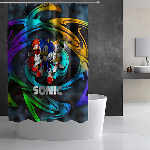 Шторка для ванной SONIC TRIO / 3D-принт – фото 2