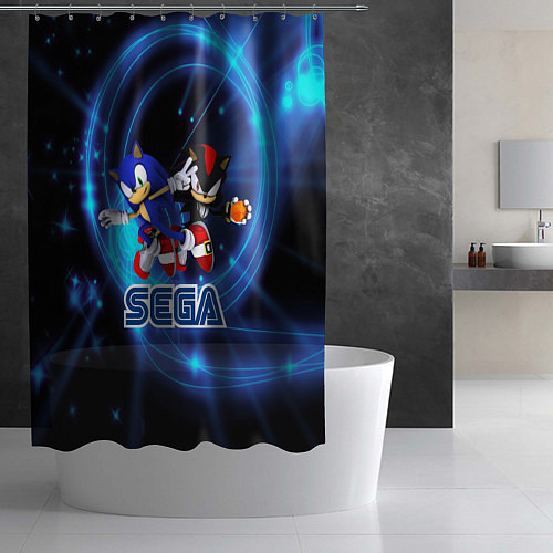 Шторка для ванной Sonic SEGA / 3D-принт – фото 2