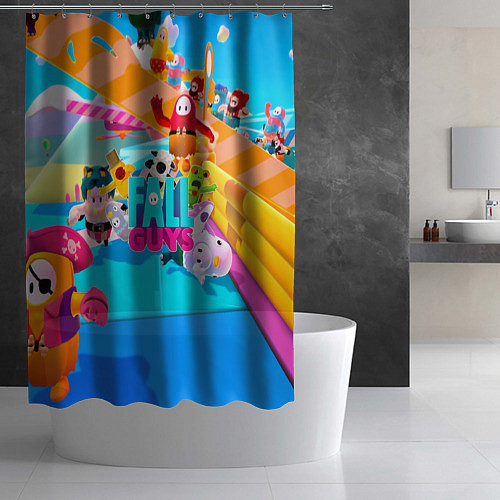 Шторка для ванной FALL GAYS ФОЛЛ ГАЙС / 3D-принт – фото 2