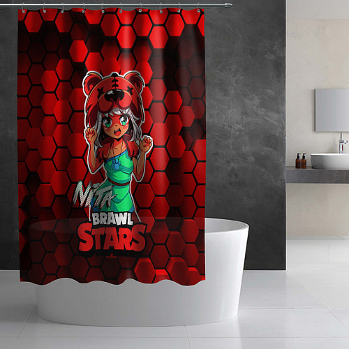Шторка для ванной Nita Brawl Stars / 3D-принт – фото 2