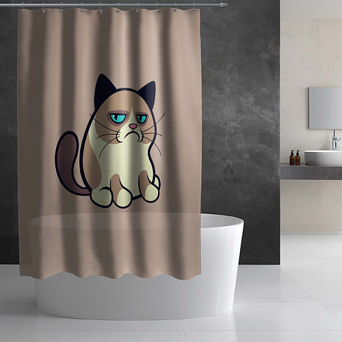 Шторка для ванной Великий Grumpy Cat / 3D-принт – фото 2