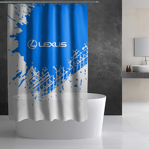 Шторка для ванной LEXUS ЛЕКСУС / 3D-принт – фото 2