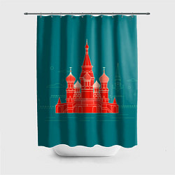 Шторка для душа Москва, цвет: 3D-принт