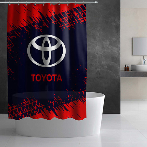 Шторка для ванной TOYOTA ТОЙОТА / 3D-принт – фото 2
