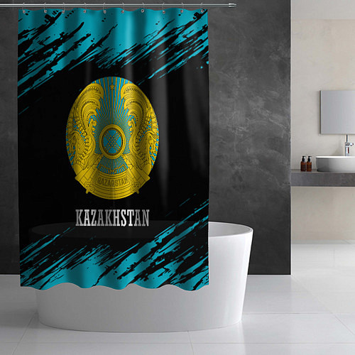 Шторка для ванной KAZAKHSTAN КАЗАХСТАН / 3D-принт – фото 2