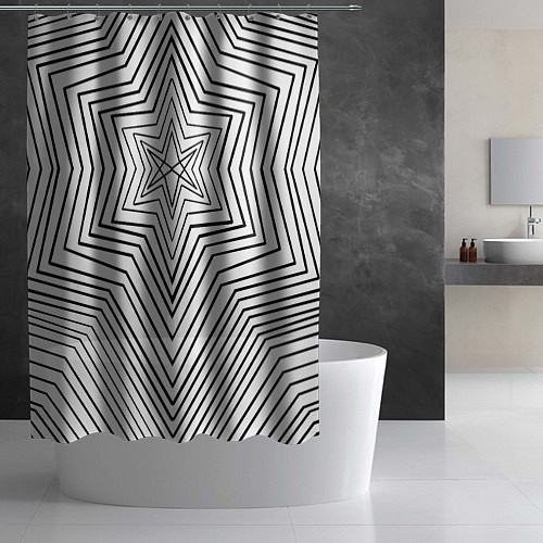 Шторка для ванной Bring me the horizon white / 3D-принт – фото 2