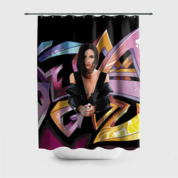 Шторка для душа Supergirl, цвет: 3D-принт