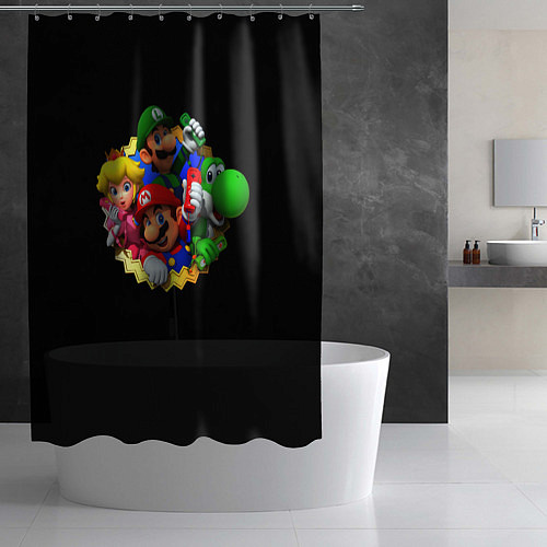 Шторка для ванной Марио / 3D-принт – фото 2