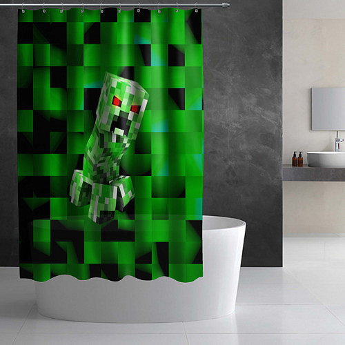 Шторка для ванной Minecraft creeper / 3D-принт – фото 2