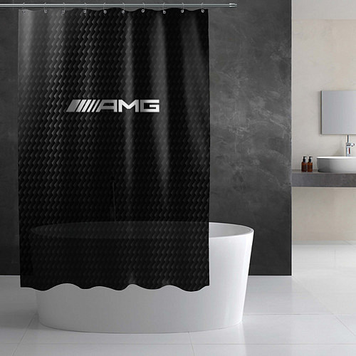 Шторка для ванной MERCEDES МЕРСЕДЕС / 3D-принт – фото 2
