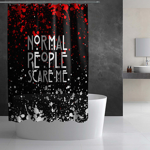 Шторка для ванной Normal People Scare Me / 3D-принт – фото 2