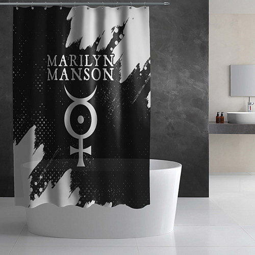 Шторка для ванной MARILYN MANSON М МЭНСОН / 3D-принт – фото 2