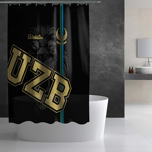 Шторка для ванной Узбекистан / 3D-принт – фото 2