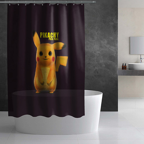 Шторка для ванной Pikachu Pika Pika / 3D-принт – фото 2