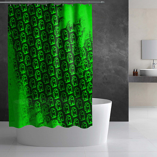 Шторка для ванной AMONG US АМОНГ АС / 3D-принт – фото 2