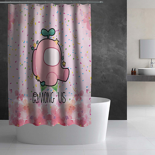 Шторка для ванной Among Us girl / 3D-принт – фото 2