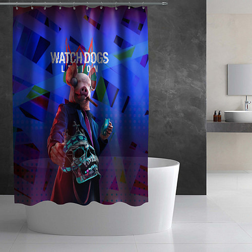 Шторка для ванной Watch Dogs: Legion / 3D-принт – фото 2