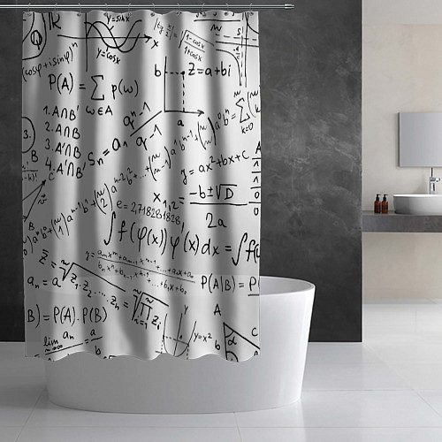 Шторка для ванной Мама,я математик! / 3D-принт – фото 2