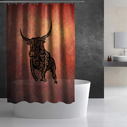 Шторка для душа Символ года 2021 Бык, цвет: 3D-принт — фото 2