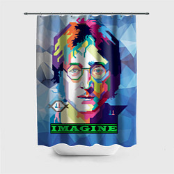 Шторка для душа Джон Леннон Imagine, цвет: 3D-принт