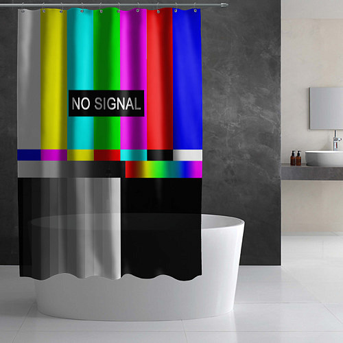 Шторка для ванной NO SIGNAL / 3D-принт – фото 2