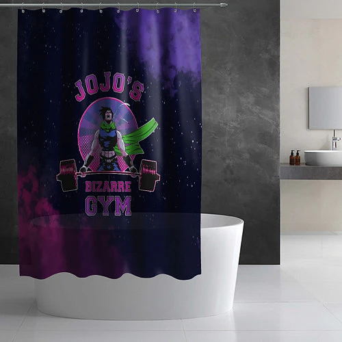 Шторка для ванной JoJo’s Bizarre Adventure Gym / 3D-принт – фото 2