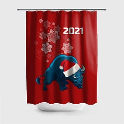Шторка для душа Бык 2021, цвет: 3D-принт