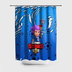 Шторка для душа BRAWL STARS SHELLY PSG, цвет: 3D-принт