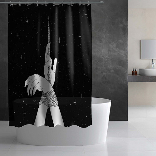 Шторка для ванной Эстетика связанных рук / 3D-принт – фото 2