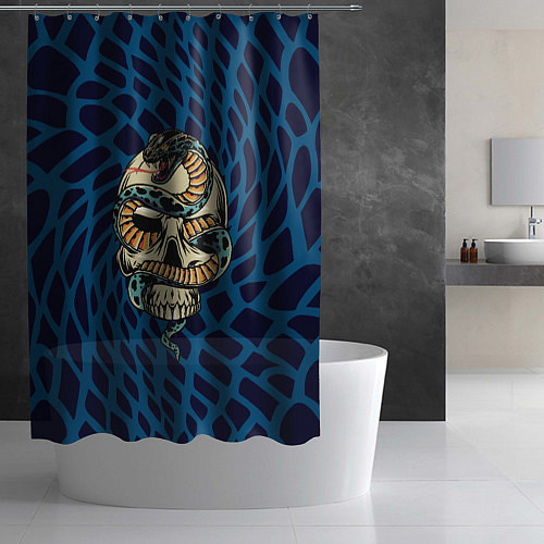 Шторка для ванной Snake&Skull / 3D-принт – фото 2