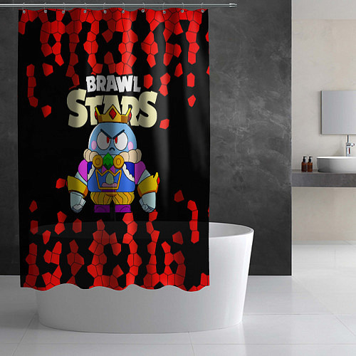 Шторка для ванной Brawl StarsKing Lou / 3D-принт – фото 2