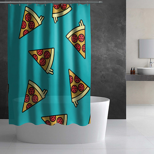 Шторка для ванной Пицца / 3D-принт – фото 2