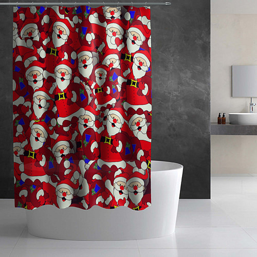 Шторка для ванной Дед Санта / 3D-принт – фото 2