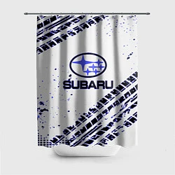 Шторка для душа SUBARU, цвет: 3D-принт