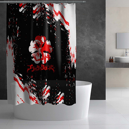 Шторка для ванной Чёрный клевер / 3D-принт – фото 2