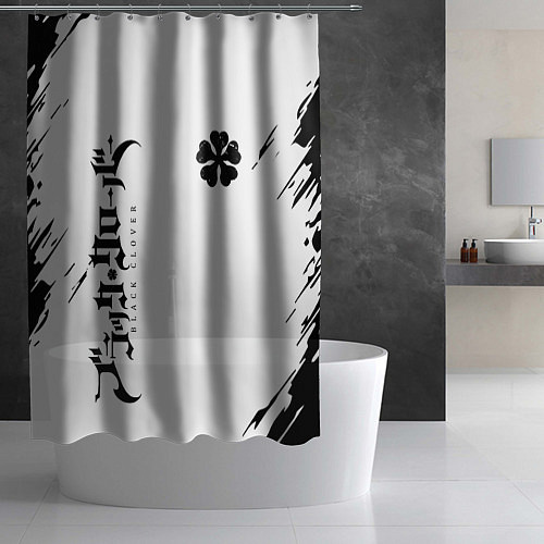 Шторка для ванной Черный клеывер аниме / 3D-принт – фото 2