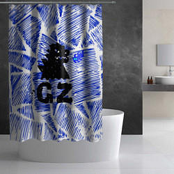 Шторка для душа Годзилла, цвет: 3D-принт — фото 2