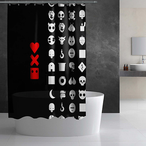 Шторка для ванной Любовь, смерть и роботы / 3D-принт – фото 2