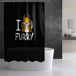 Шторка для душа I love furry, цвет: 3D-принт — фото 2