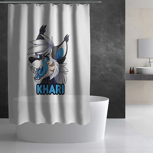 Шторка для ванной Furry wolf Khari / 3D-принт – фото 2