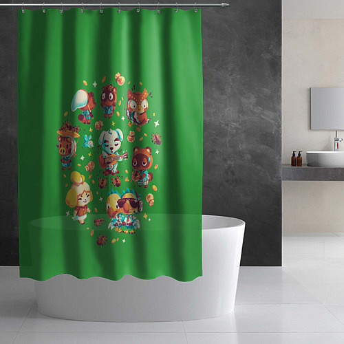 Шторка для ванной Party Crossing / 3D-принт – фото 2