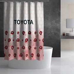 Шторка для душа Тойота - Racing Паттерн, цвет: 3D-принт — фото 2