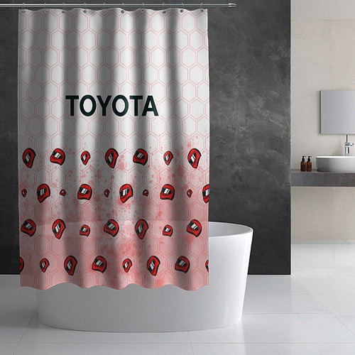 Шторка для ванной Тойота - Racing Паттерн / 3D-принт – фото 2