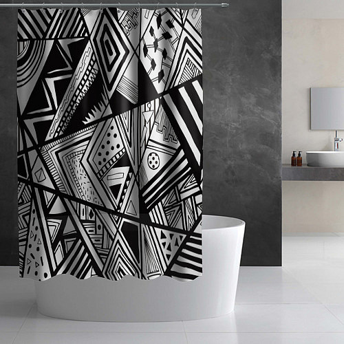 Шторка для ванной Абстракционизм / 3D-принт – фото 2