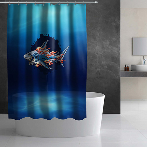 Шторка для ванной Shark / 3D-принт – фото 2