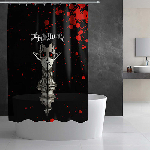 Шторка для ванной Загред Чёрный Клевер / 3D-принт – фото 2
