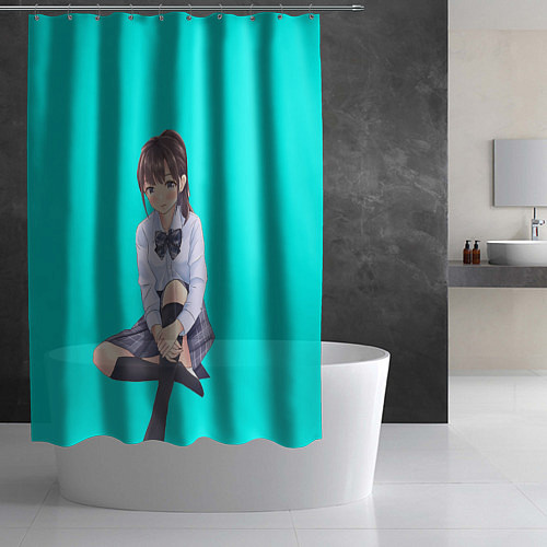 Шторка для ванной Anime girl / 3D-принт – фото 2
