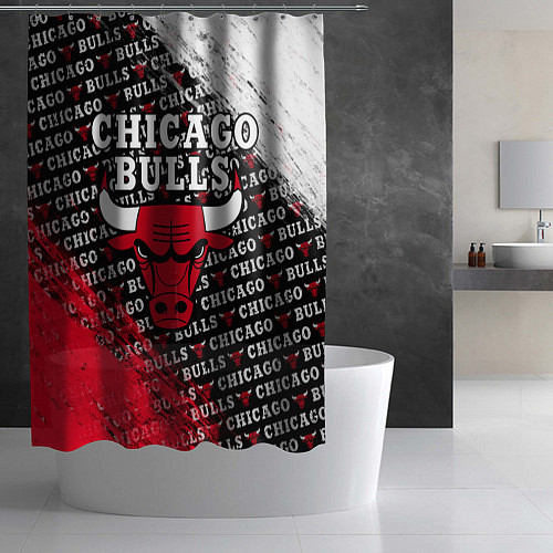 Шторка для ванной CHICAGO BULLS 6 / 3D-принт – фото 2